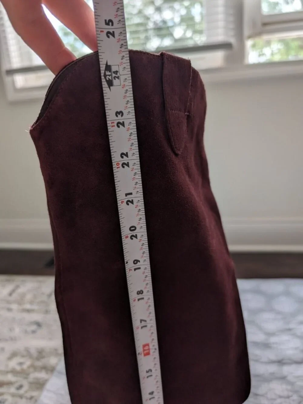 Free People Triple Crown Over The Knee Boots Burgundy Suede Western Size 7 NEW